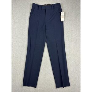Calvin Klein Suit Pants Womens 12 Navy X Slim Fit Flat Front Stretch Career NWT